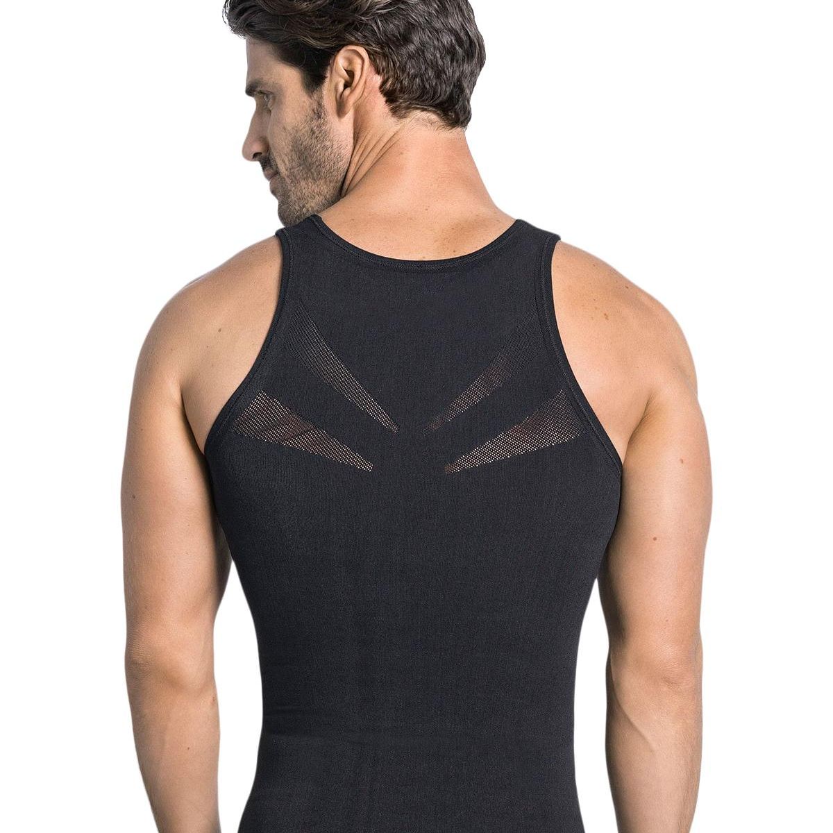 LEO - Leo Camiseta ajustada para hombre de compresión suave en microfibra