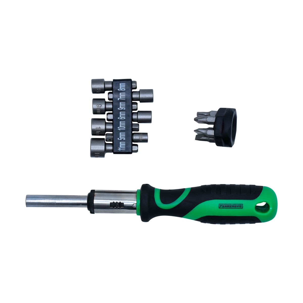 FERRENOVO - Atornillador tipo ratchet 14 piezas ferrenovo