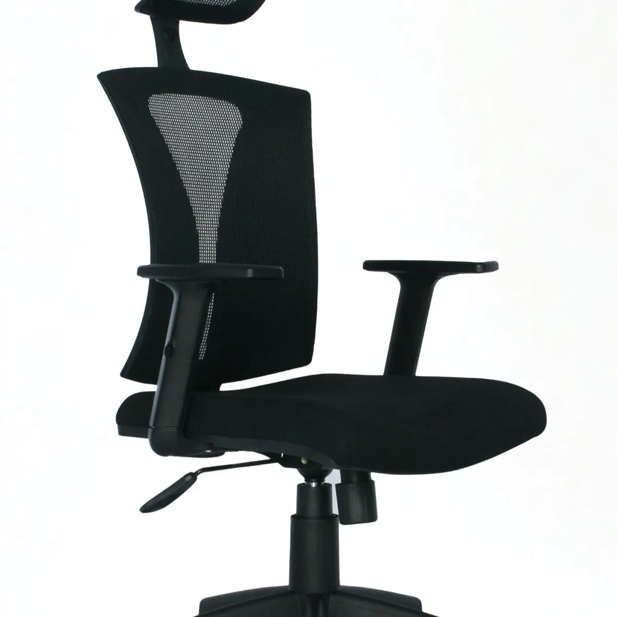 ZER - Silla De Oficina Gerencial Ergonomica en Paño Brazos 2D Negra