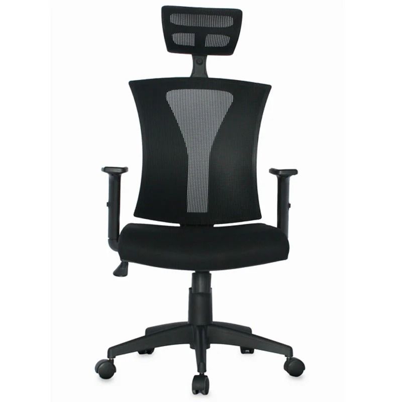 GENERICO - Silla de oficina presidencial tapizada en malla cabecero 2d - negra