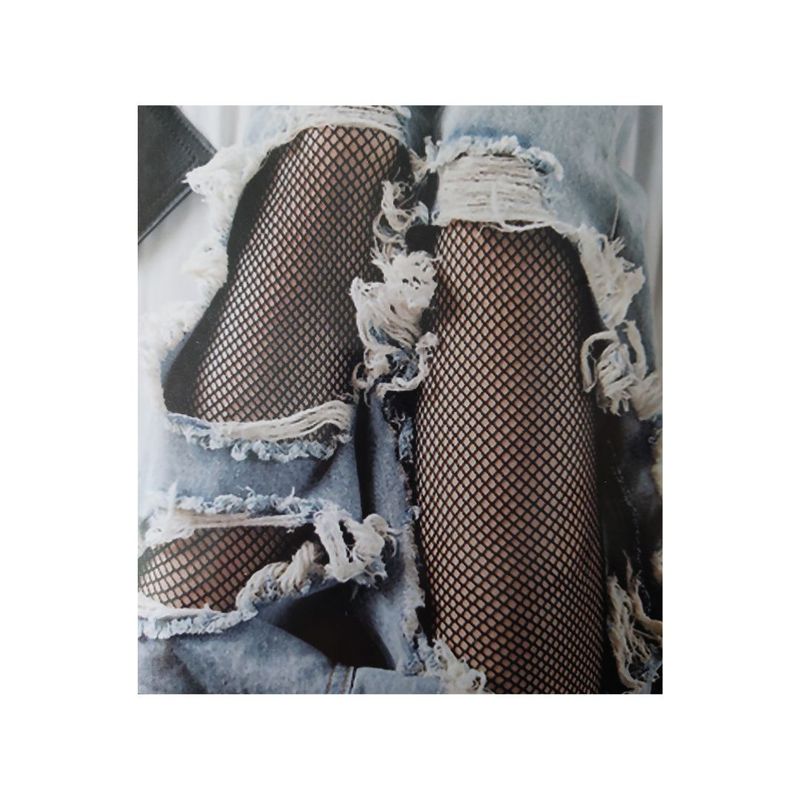 GENERICO - Baby doll media pantalon malla negra rombo pequeño