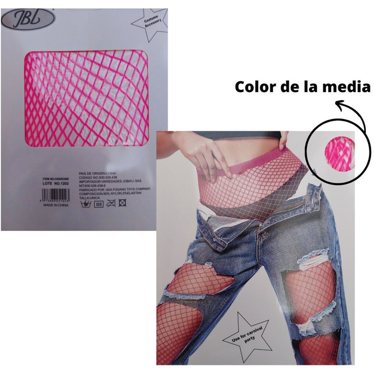 GENERICO - Media malla pantimedia Fucsia