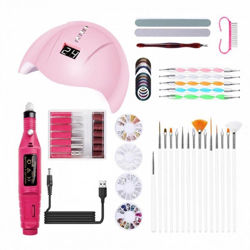 GENERICO - Kit Para Manicure  Secador De UÃ±as Y Elementos Decorativos