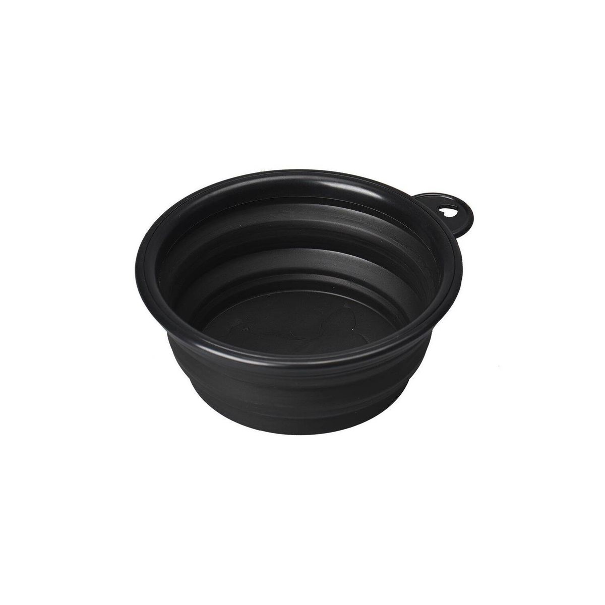 SOLEPET - TAZON DE SILICONA PORTATIL PEQUEÑO PARA PERROS-NEGRO