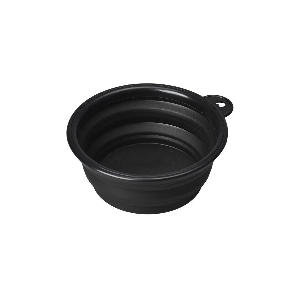 SOLEPET - TAZON DE SILICONA PORTATIL PEQUEÑO PARA PERROS-NEGRO