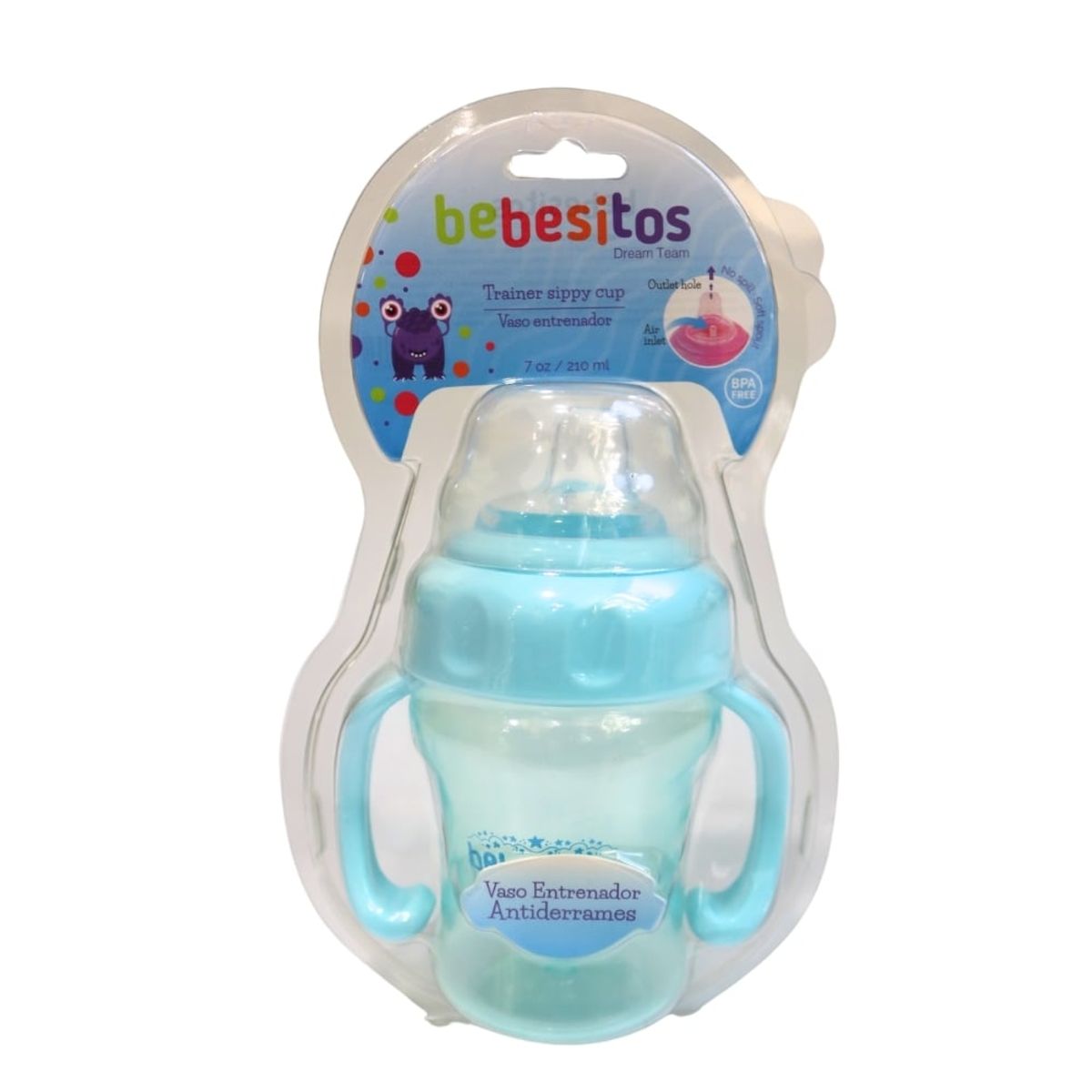 BEBESITOS - Vaso entrenador antiderrame 210 ml 7 oz bebesitos