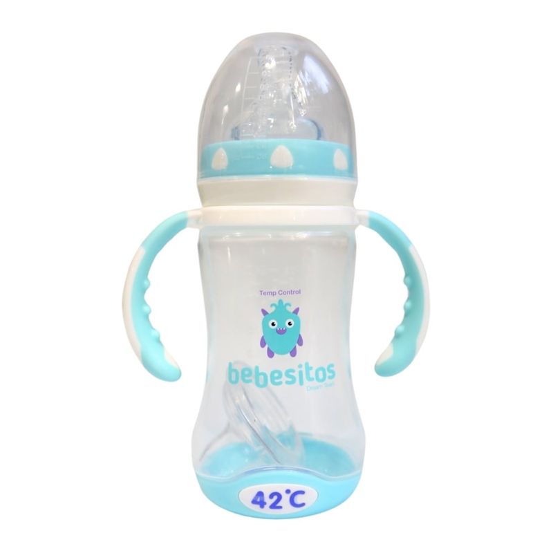 BEBESITOS - Biberón Bebesitos 237ml 8oz Con Asas Control de Temperatura