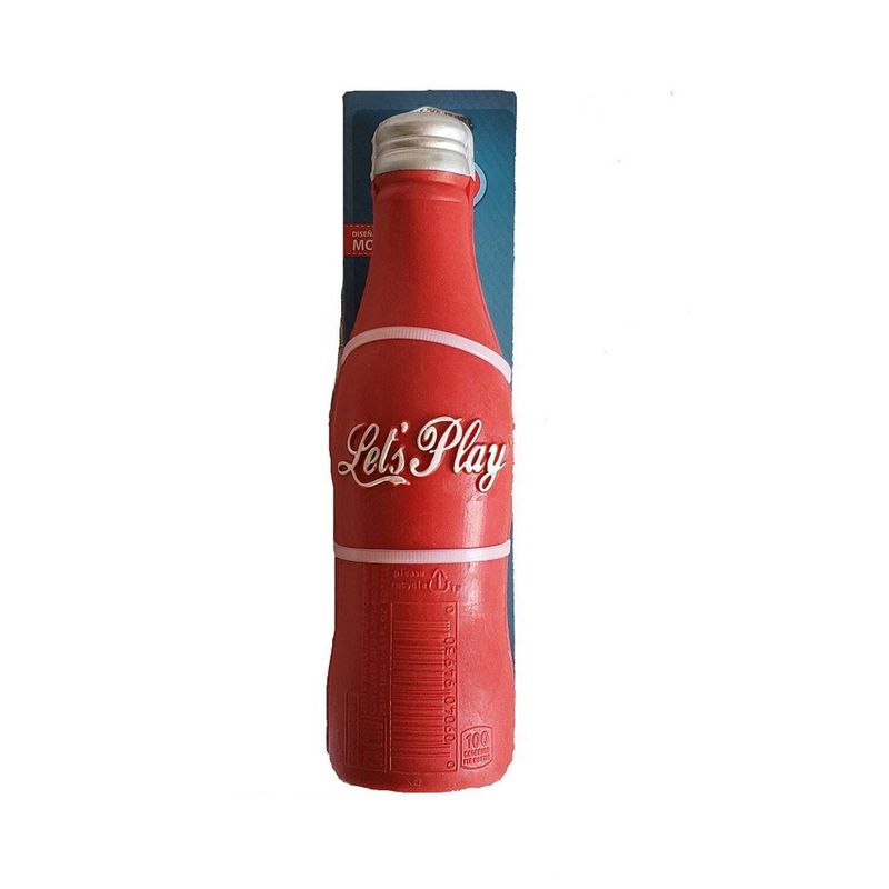 SOLEPET - BOTELLA DE PERRICOLA CON SONIDO PLÁSTICO-ROJO