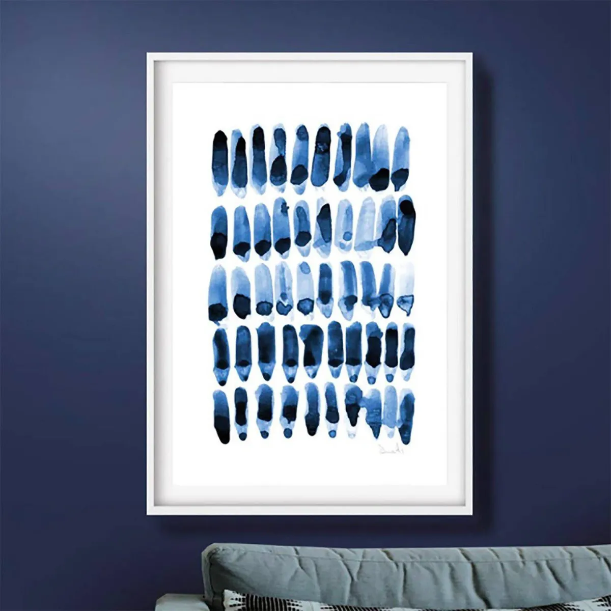 DE CASA - Cuadro manchas azules