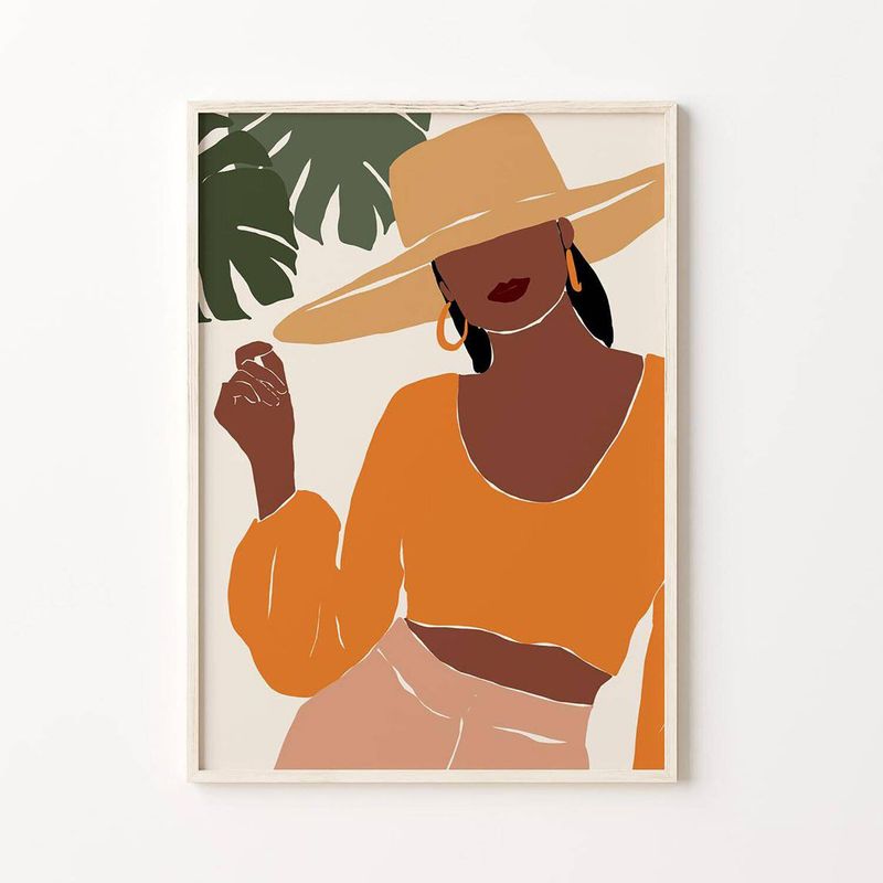 DE CASA - Cuadro mujer con sombrero