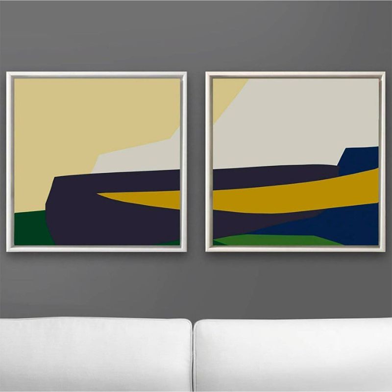 DE CASA - Diptico abstracto horizonte