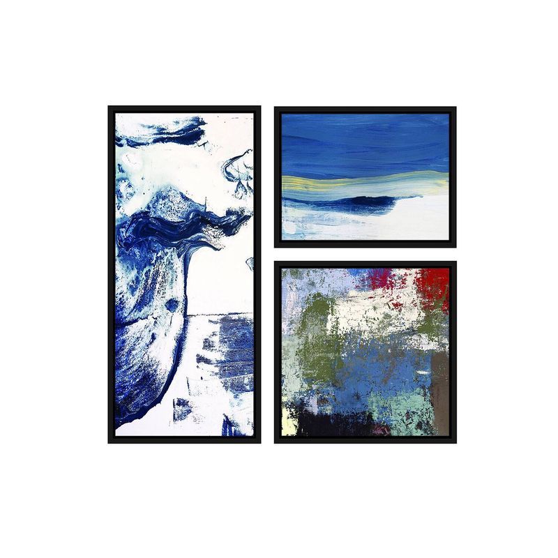 DE CASA - Conjunto de 3 cuadros abstractos