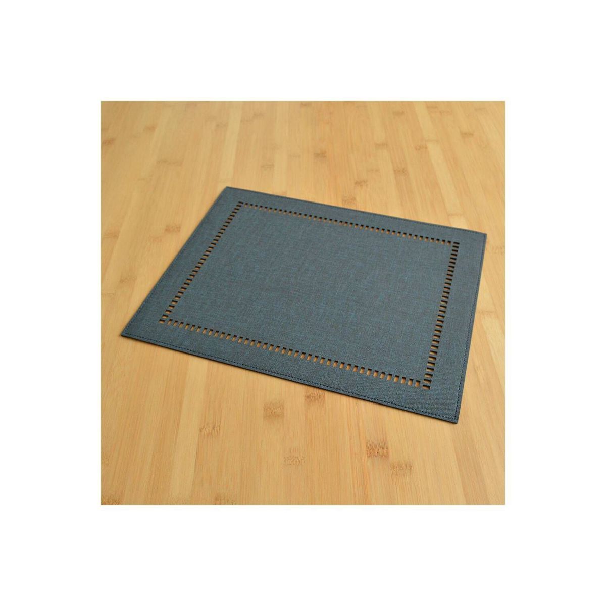 DE CASA - Set x 4 individuales mompox rectangulares  azul