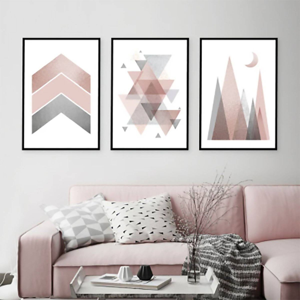 DE CASA - Cuadros set x 3 - mdf - geometricos