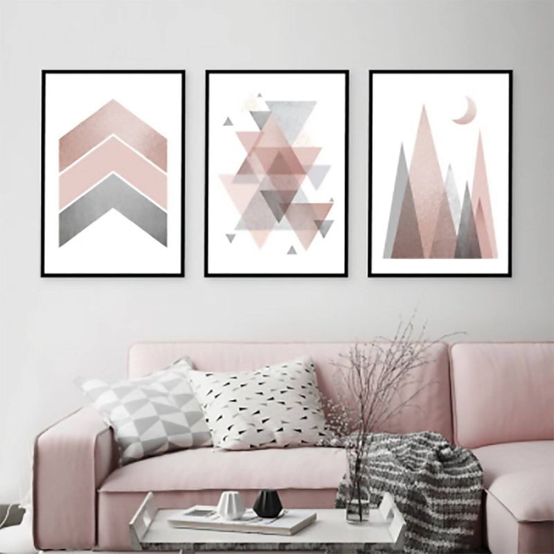 DE CASA - Cuadros set x 3 - mdf - geometricos