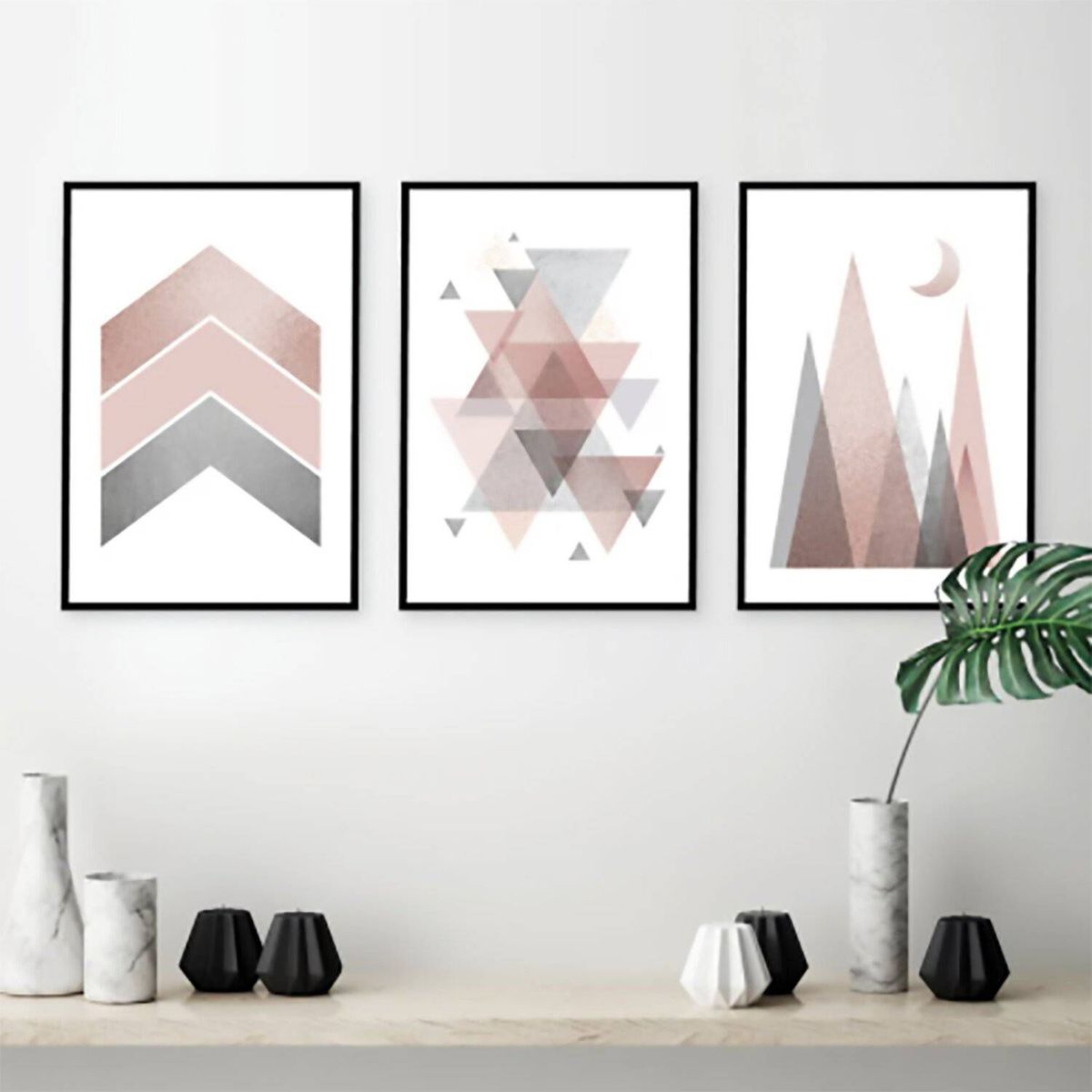 DE CASA - Cuadros set x 3 - mdf - geometricos