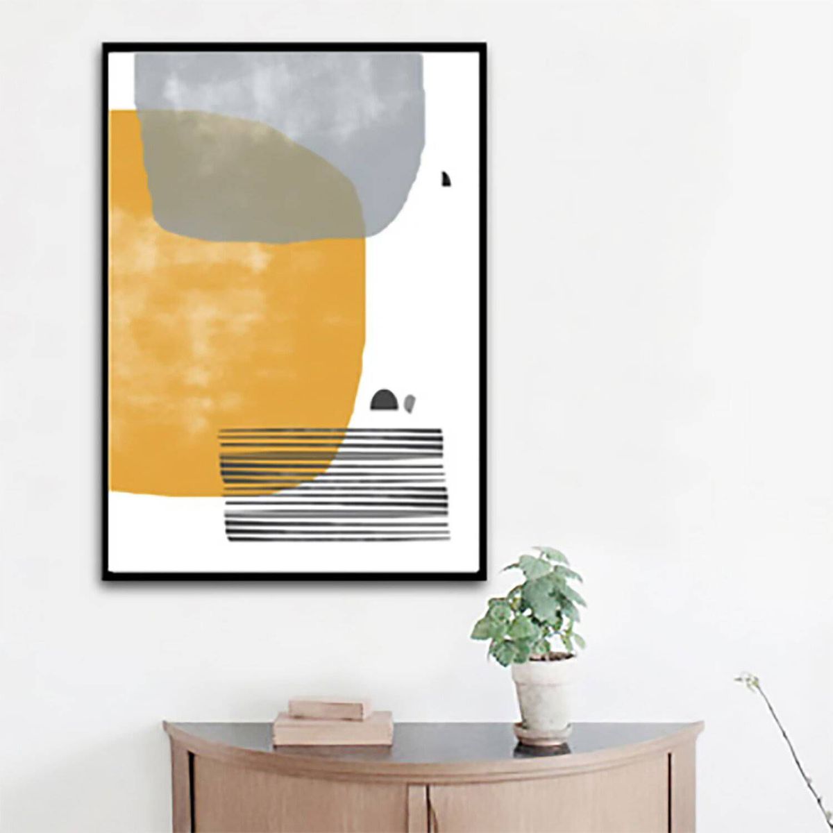DE CASA - Cuadros set x 3 - mdf - geo amarillo