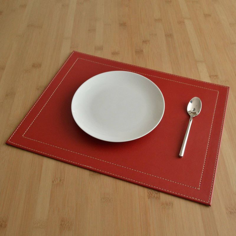DE CASA - Set x 4 individuales napoles rojo