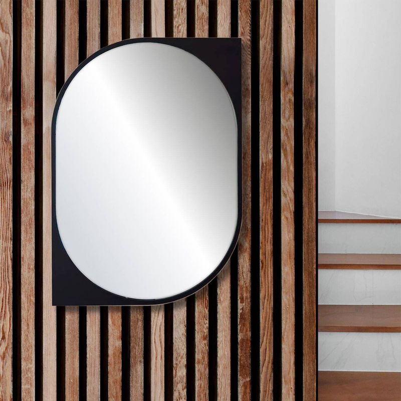 DE CASA - Espejo de pared en mdf fixer negro