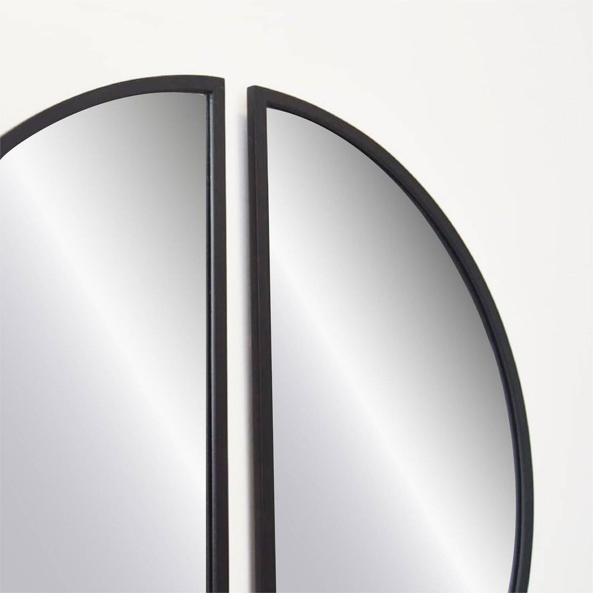 DE CASA - Espejos de pared set x 2 en mdf luna nueva negro