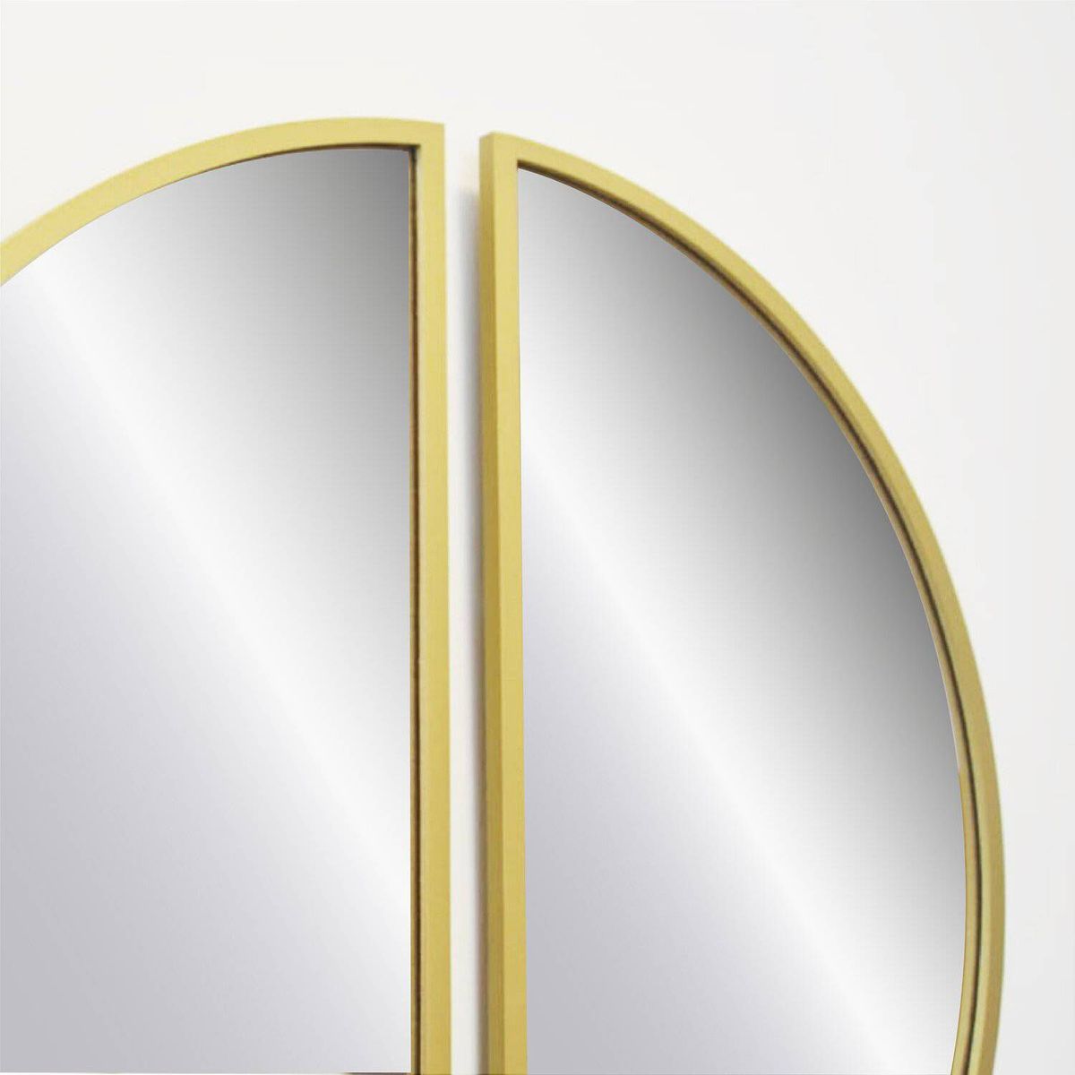 DE CASA - Espejos de pared set x 2 en mdf  luna nueva dorado