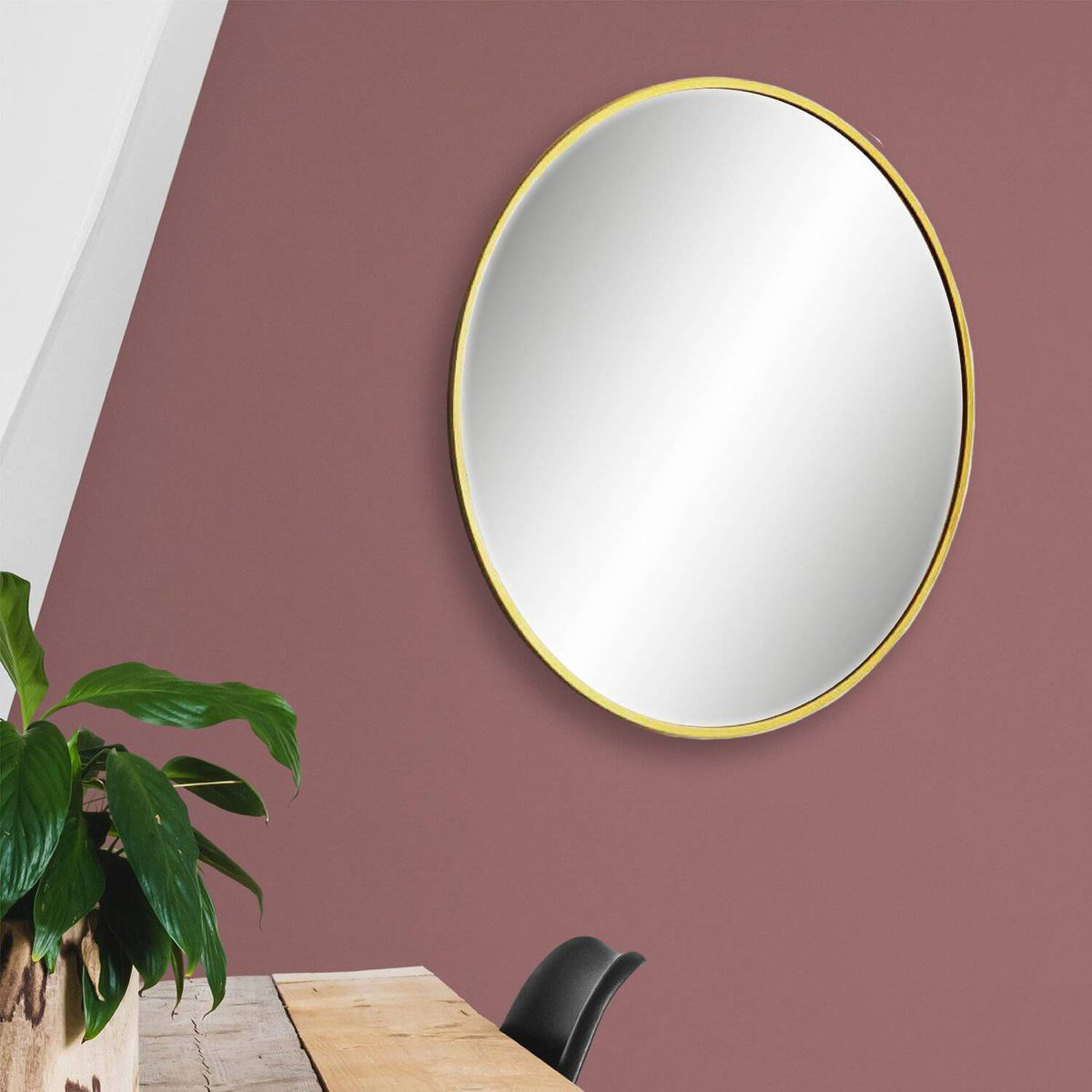 DE CASA - Espejo de pared - mdf - planet dorado
