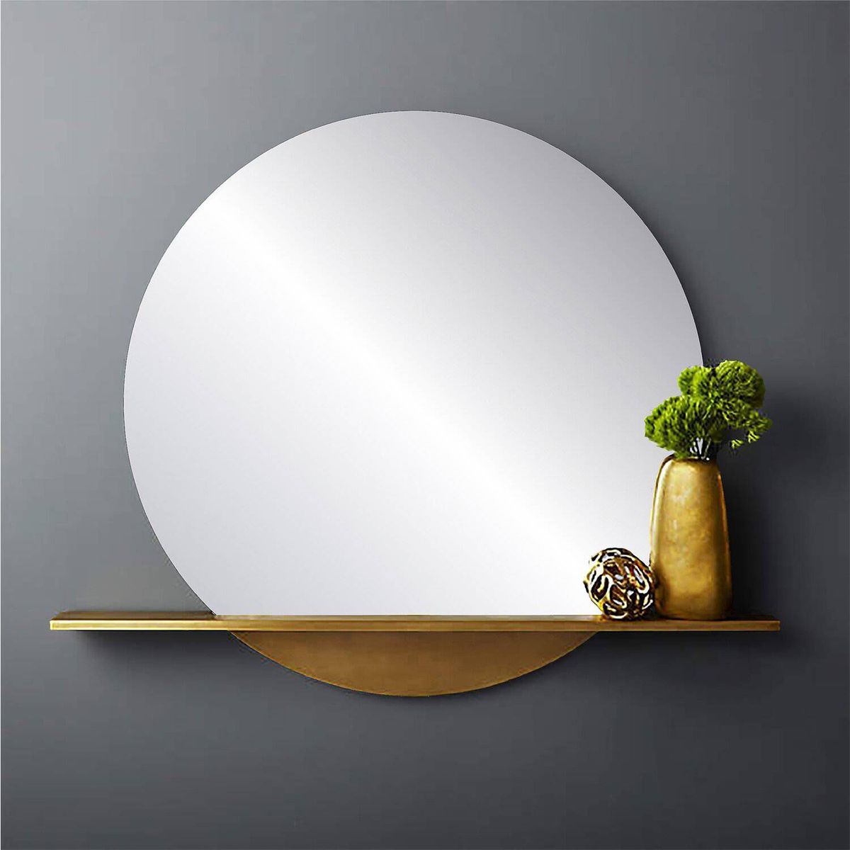 DE CASA - Espejo axial con repisa 80 cm