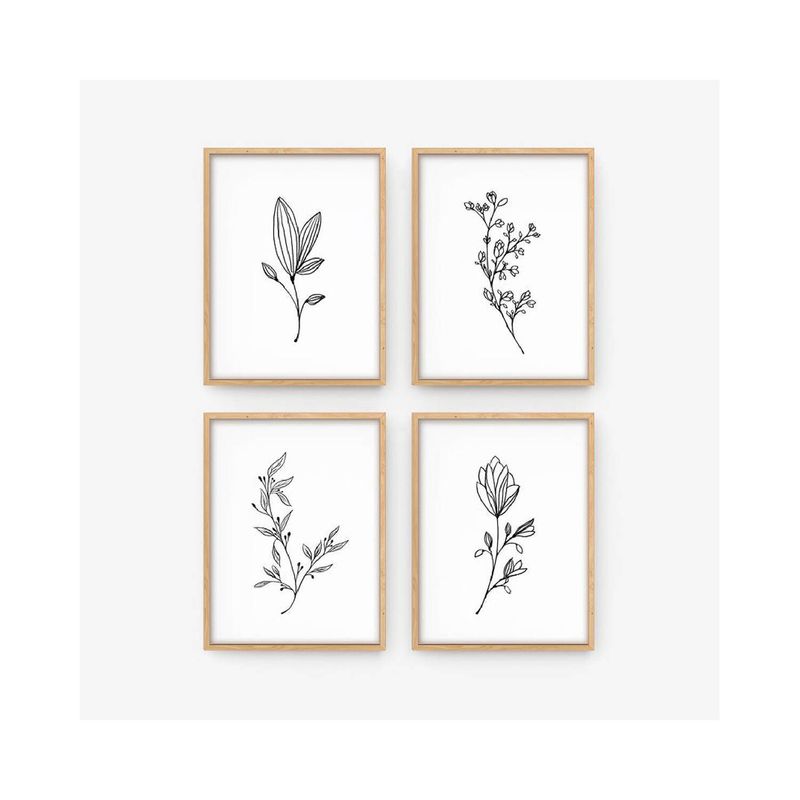 DE CASA - Set x 4 cuadros natura