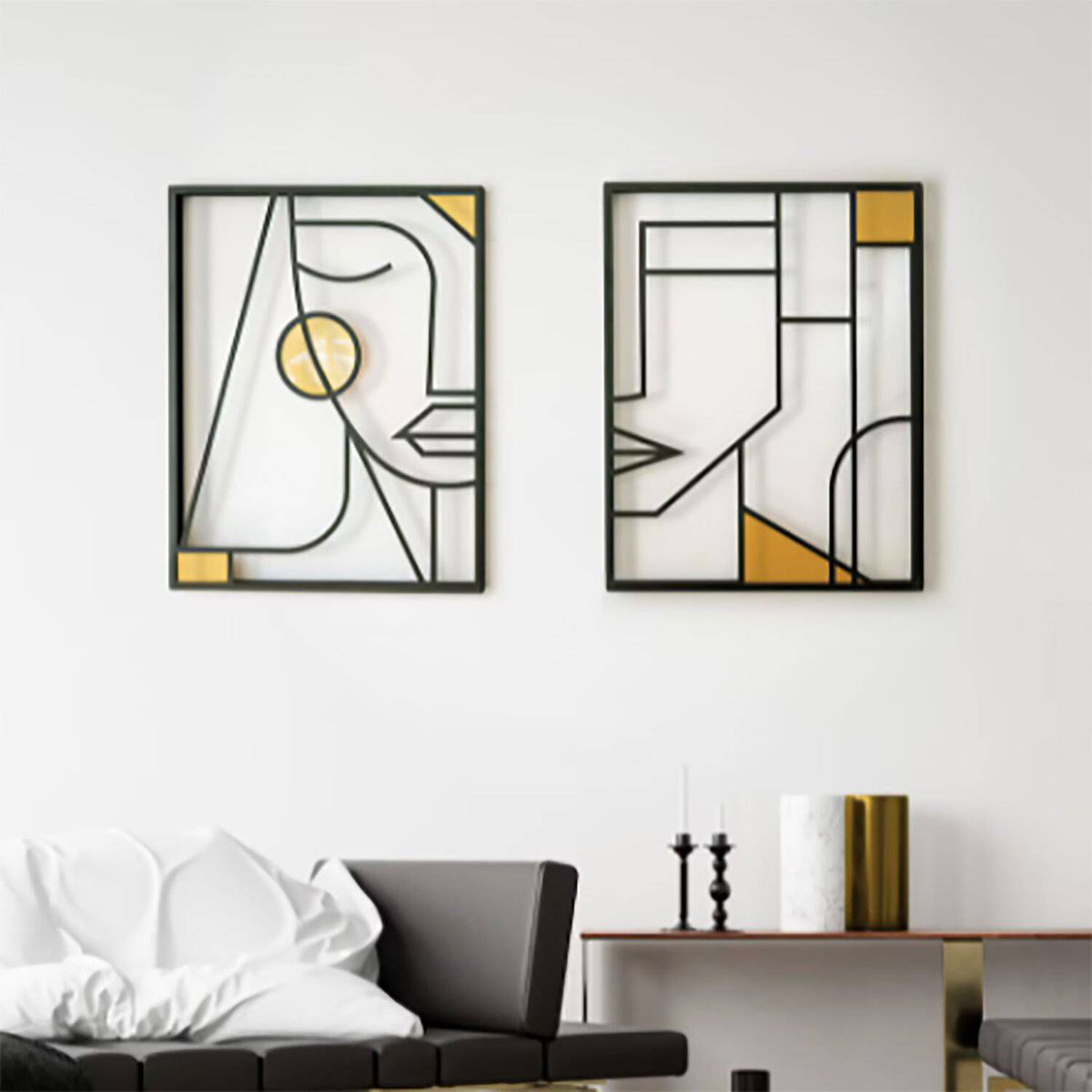 DE CASA - Diptico vitral rostros