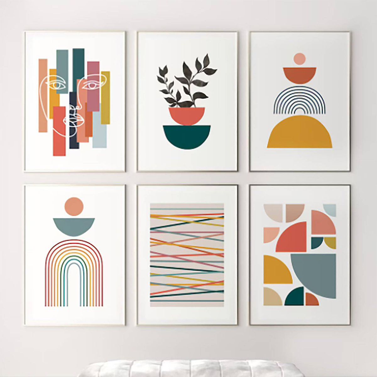 DE CASA - Set x 6 cuadros geometricos mix