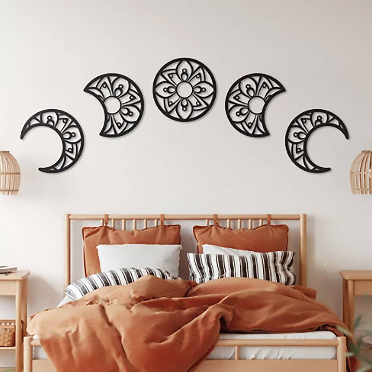 DE CASA - Set calado x 5 -  mdf  - eclipse lunar dorado