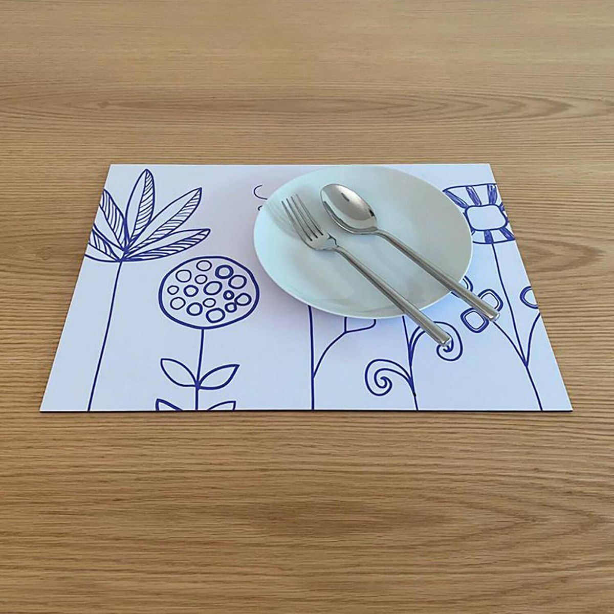 DE CASA - Set x 4 individuales impresos rectang. jardin