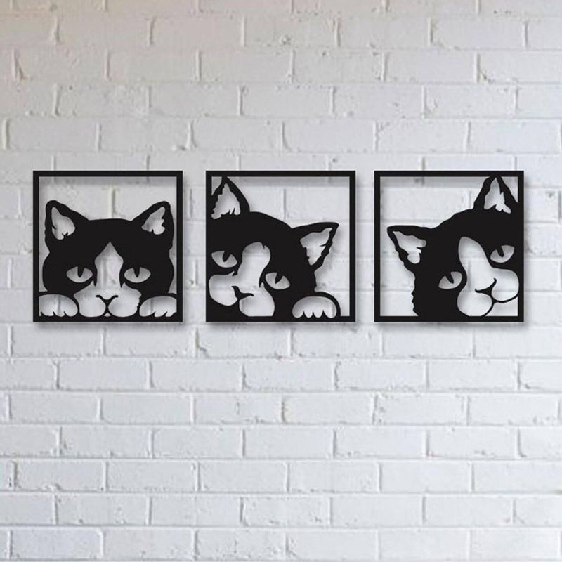 DE CASA - Triptico gatos calados