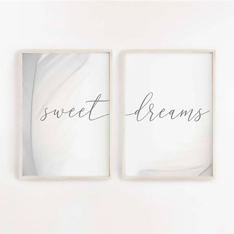 DE CASA - Cuadros set x 2- mdf - love negro  blanco
