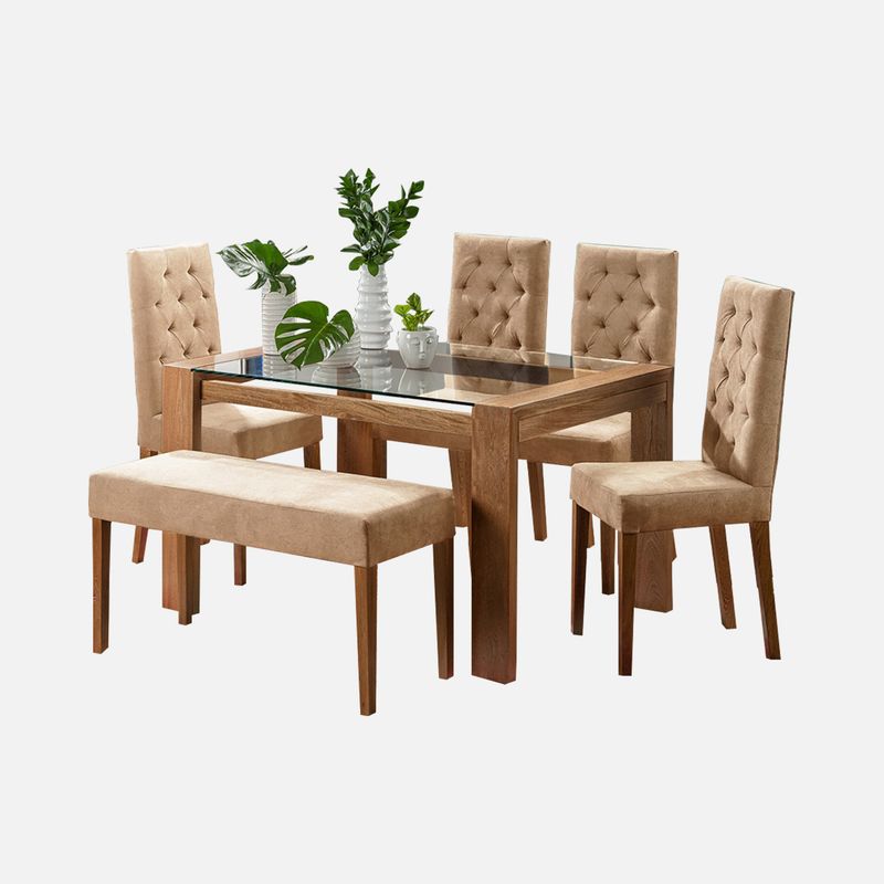 HIGH CLASS - Juego de Comedor 6 Puestos Miguel Angel Beige