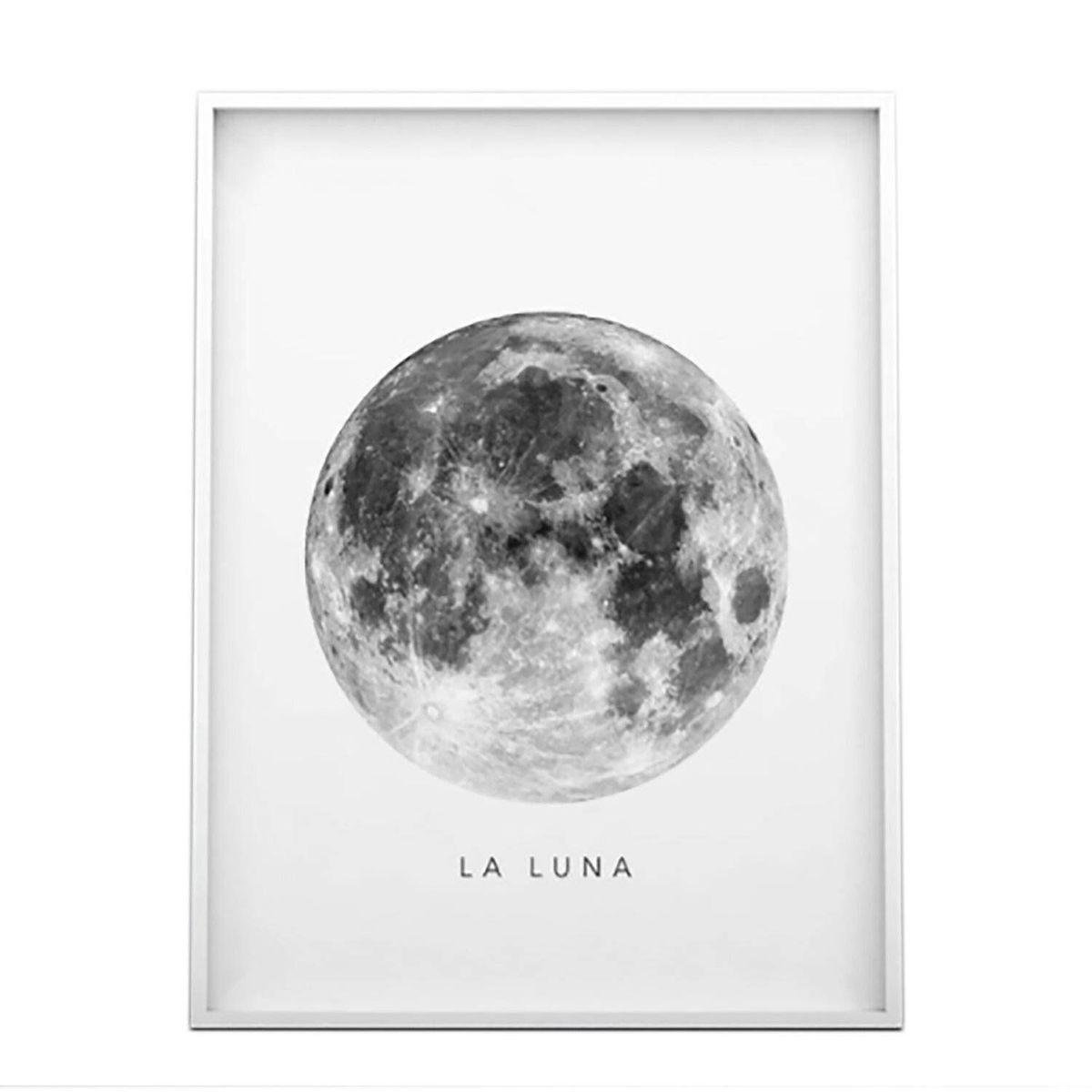 DE CASA - Cuadro Luna Blanco Decasa de 60 x 40 cms - Moderno.
