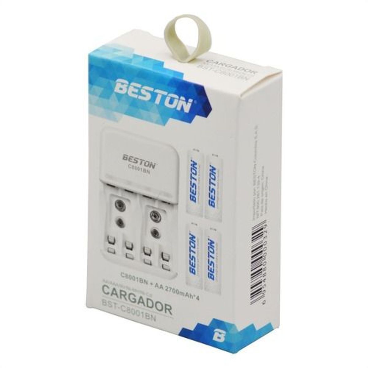 BESTON - Baterias Beston 2700 Mah Aa Recargable X4 + Cargador Pilas