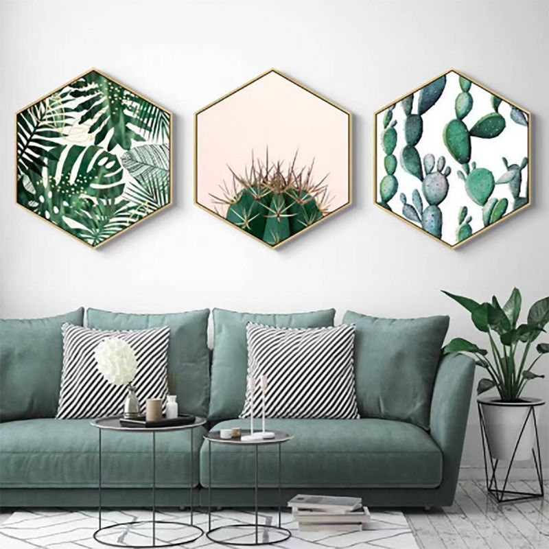 DE CASA - Set X3 Cuadros Hexagonales Decasa