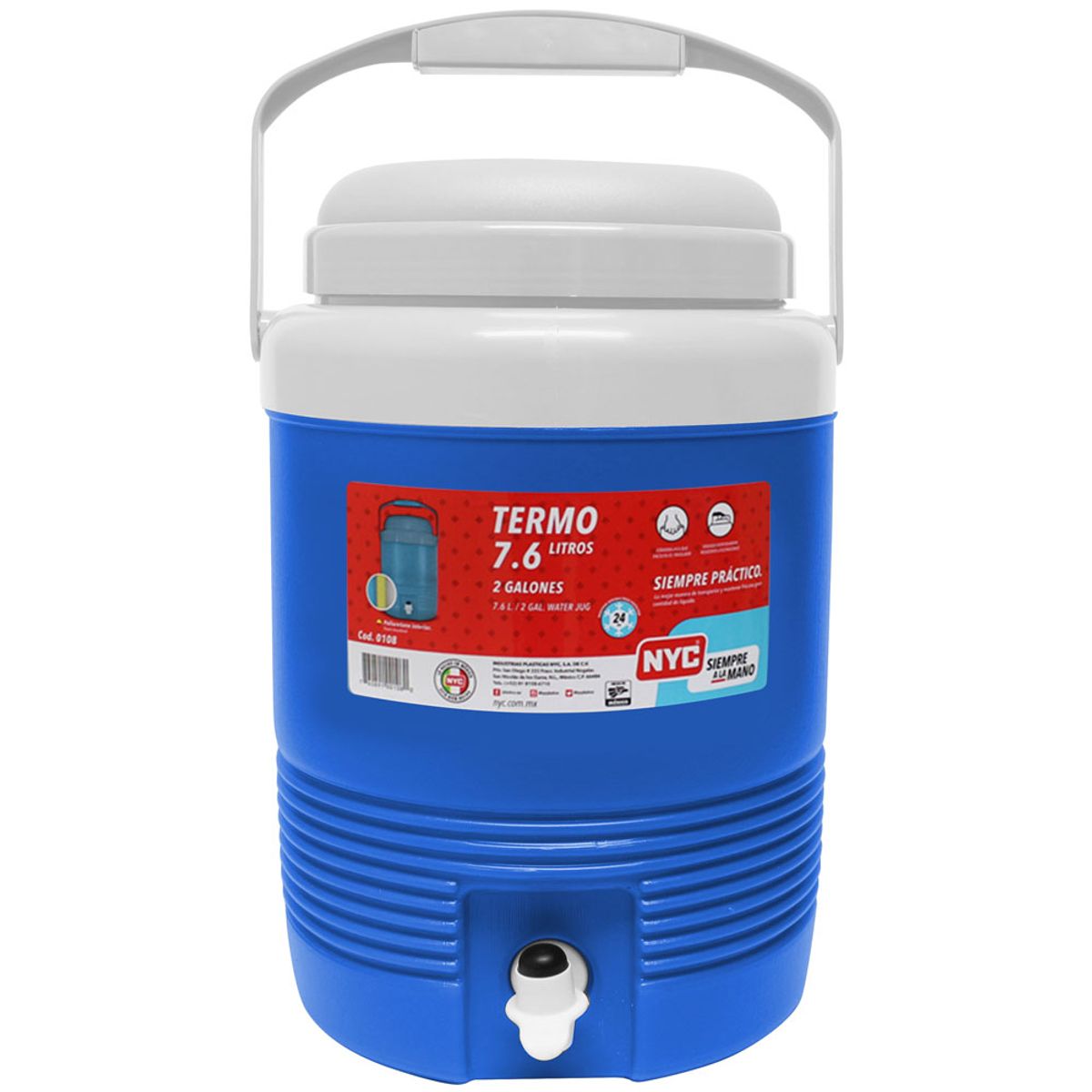 NYC - Termo nyc 7,6 litros 2 galones hielero insulado