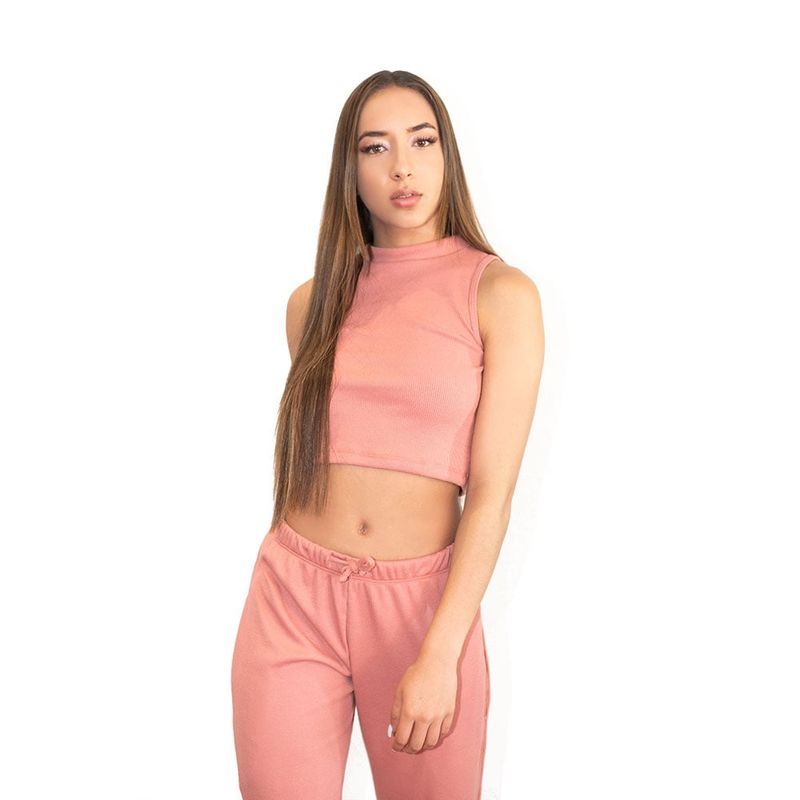 KRUNNER - Crop Top Basico Mujer Manga Sisa Krunner.