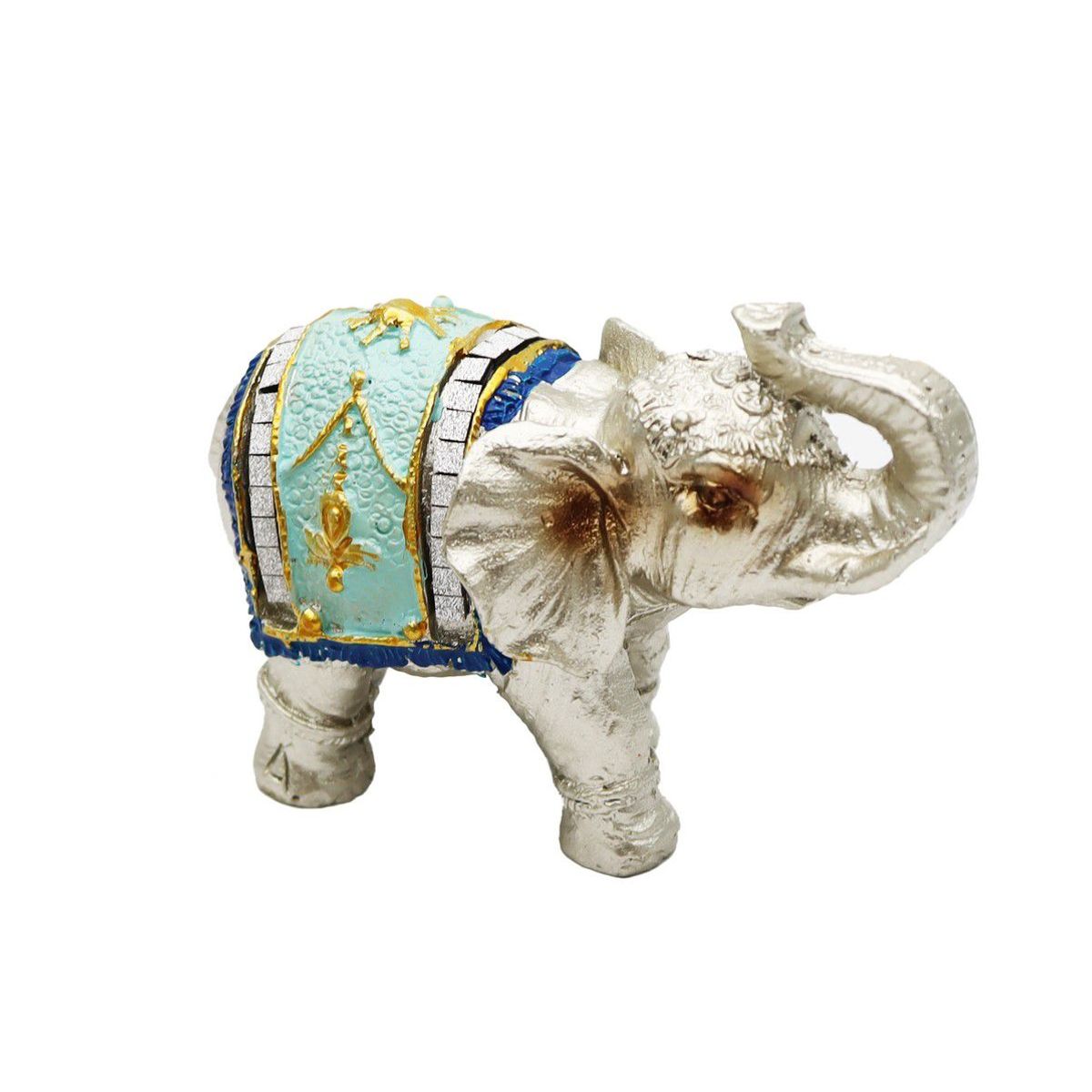 DAYOSHOP - Elefante Plateado X 7 Vintage Decoración Protección