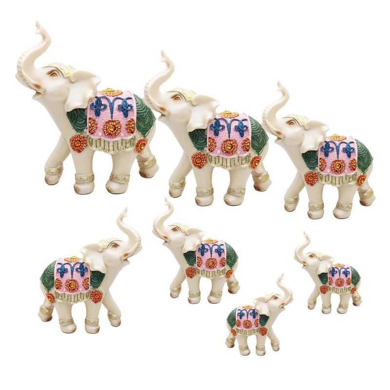 DAYOSHOP - Elefante Blanco X 7 Decoración Galata Ganesha Decoracion