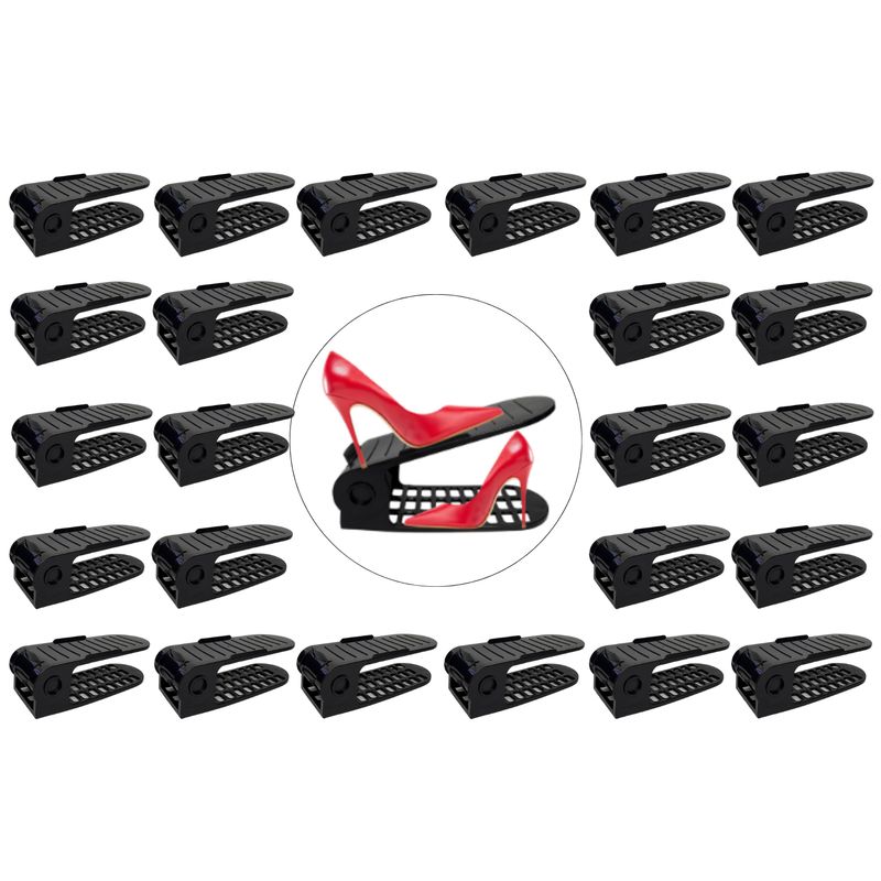 BUHOGAR - Organizador de Calzado Zapatero Extra fuerte 4 niveles Set x24 – negro