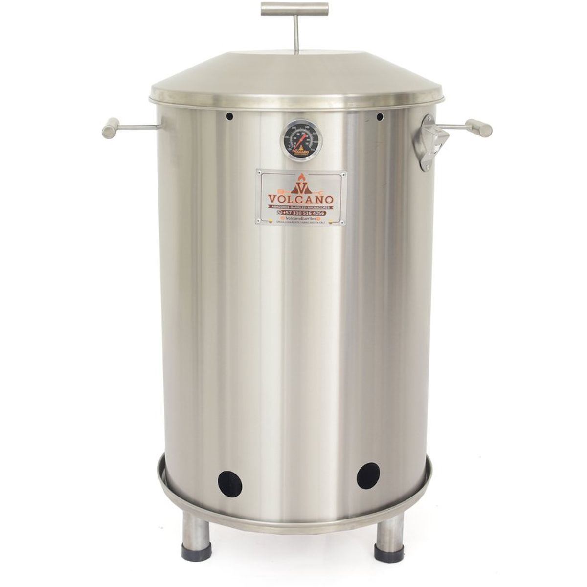 VOLCANO - Asador Barril Marte Mediano 100% Acero Inoxidable