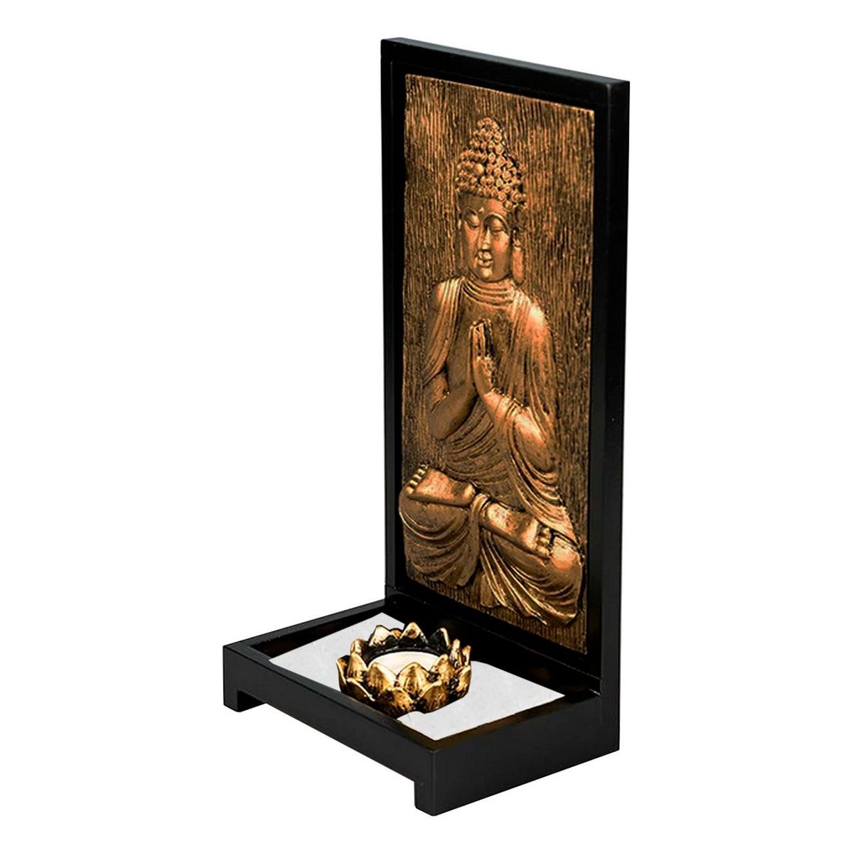 DAYOSHOP - Jardín Zen Buda Dorado Vintage Flor Loto