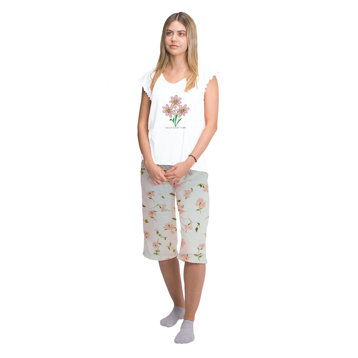 ROMANELLA - Conjunto Pijama Capri Tatiana  Romanella