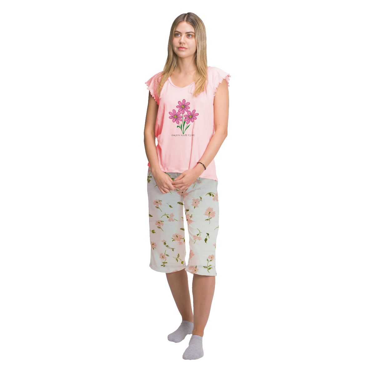 ROMANELLA - Conjunto Pijama Capri Tatiana  Romanella