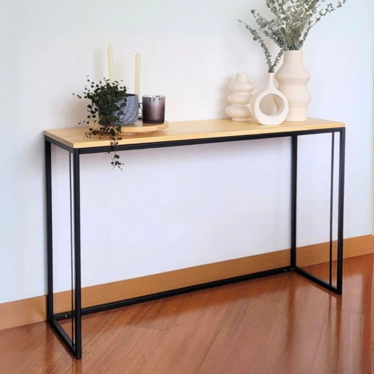 GENERICO - Consola Recibidor De Entrada Estilo Industrial 120 Cm Negro