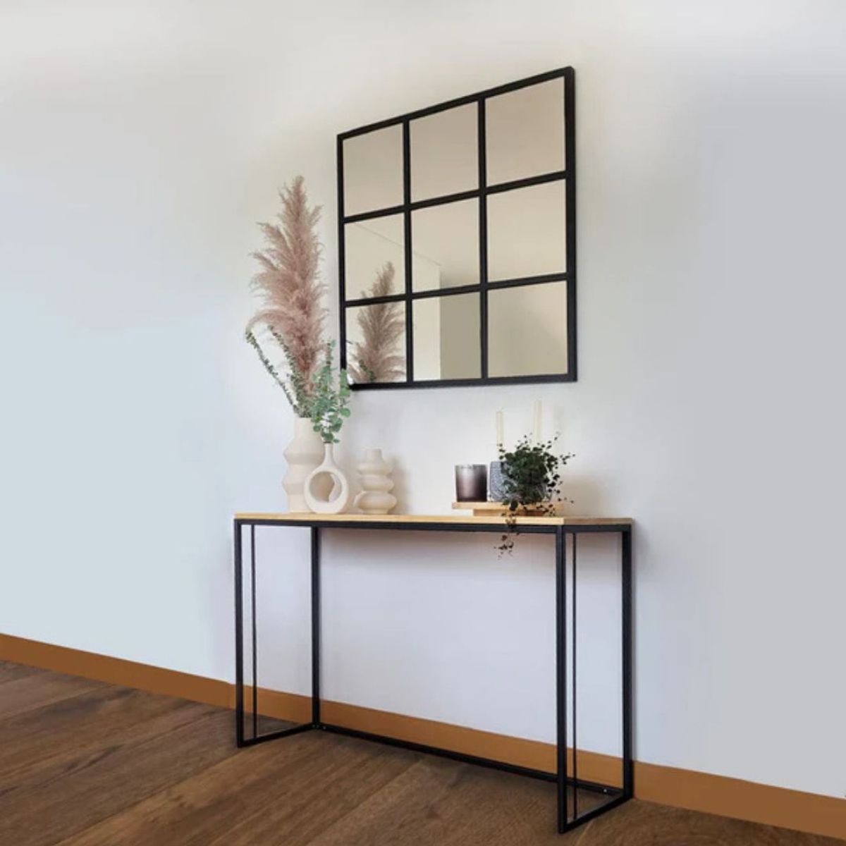 GENERICO - Consola Recibidor De Entrada Estilo Industrial 120 Cm Negro