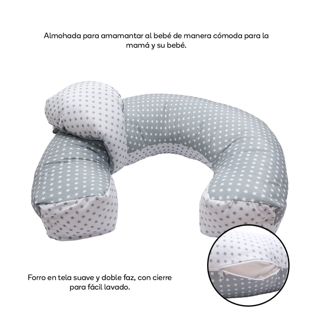 TORAL - Almohadón de lactancia materno con soporte espalda para mama